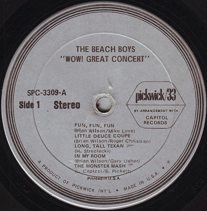 The Beach Boys : Wow! Great Concert! (LP, Album, RE)