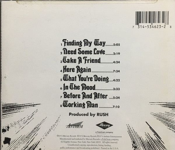 Rush : Rush (CD, Album, RE, RM, EDC)