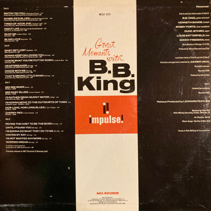 B.B. King : Great Moments With B.B. King (2xLP, Comp, Club)