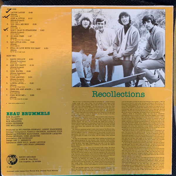 The Beau Brummels : The Best Of The Beau Brummels 1964 - 1968 (LP, Comp)