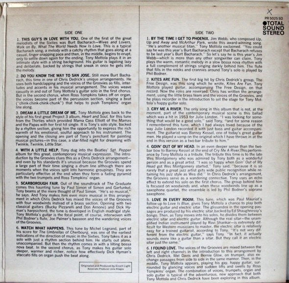 Tony Mottola With The Groovies (6) : Warm, Wild & Wonderful (LP, Album, Gat)