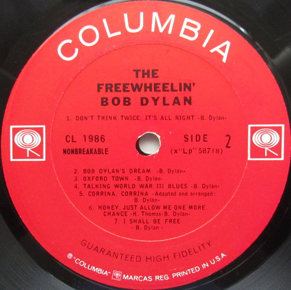 Bob Dylan : The Freewheelin' Bob Dylan (LP, Album, Mono, Pit)