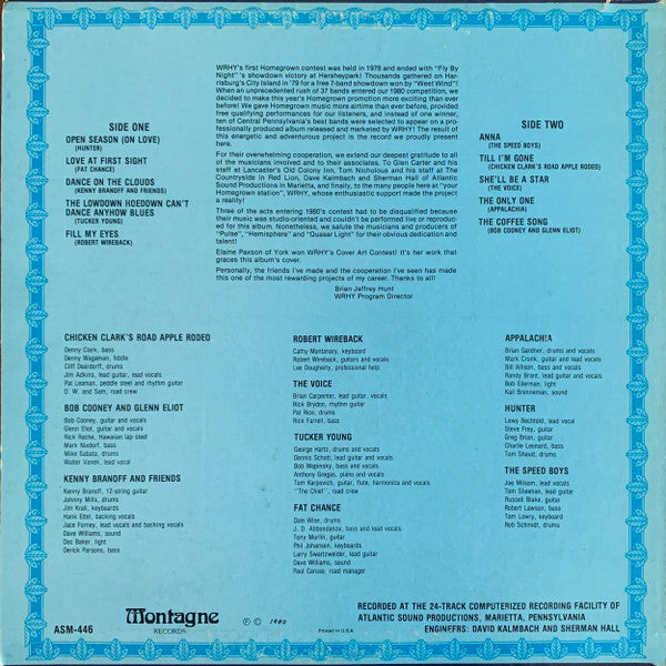 Various : WRHY 92.7 presents Homegrown '80 (LP, Album, Comp)