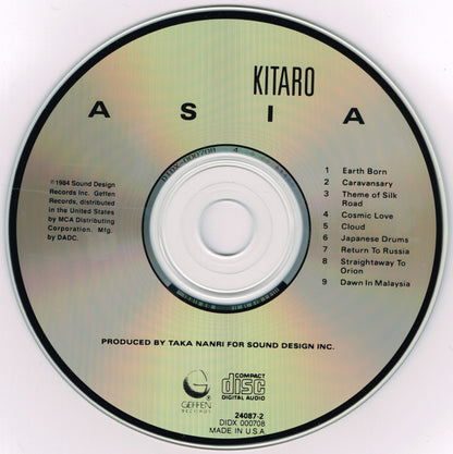 Kitaro : Asia (CD, Album, RE)