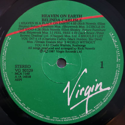 Belinda Carlisle : Heaven On Earth (LP, Album)