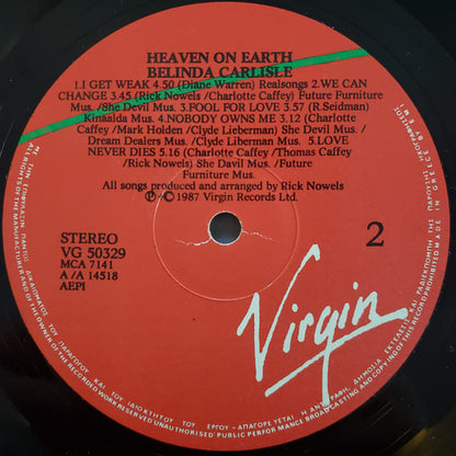 Belinda Carlisle : Heaven On Earth (LP, Album)