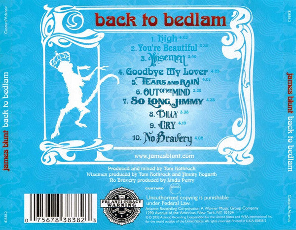 James Blunt : Back To Bedlam (CD, Album)