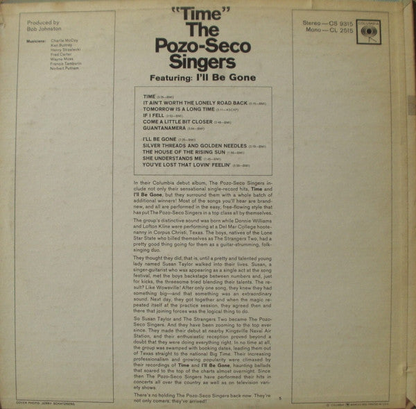 The Pozo-Seco Singers : Time (LP, Album, San)