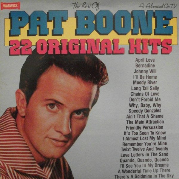 Pat Boone : The Best Of Pat Boone - 22 Original Hits (LP, Comp)