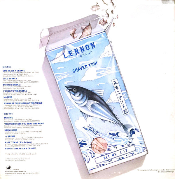 John Lennon, The Plastic Ono Band : Shaved Fish (LP, Comp, RE, Win)