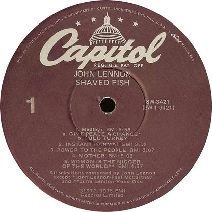 John Lennon, The Plastic Ono Band : Shaved Fish (LP, Comp, RE, Win)