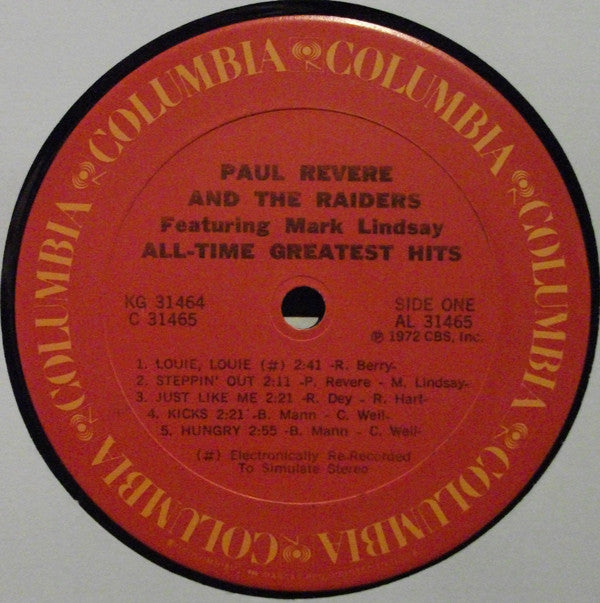 Paul Revere & The Raiders : All-Time Greatest Hits (2xLP, Comp, Gat)