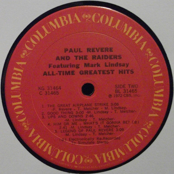 Paul Revere & The Raiders : All-Time Greatest Hits (2xLP, Comp, Gat)