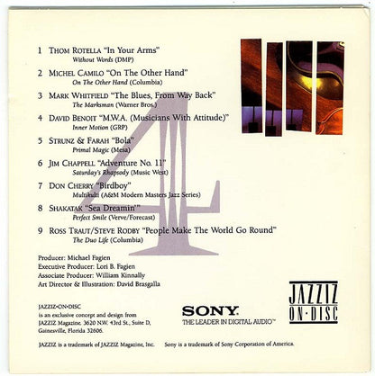 Various : Jazziz On Disc 4 (CD, Comp, Promo)