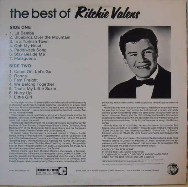 Ritchie Valens : The Best Of Ritchie Valens (LP, Comp)