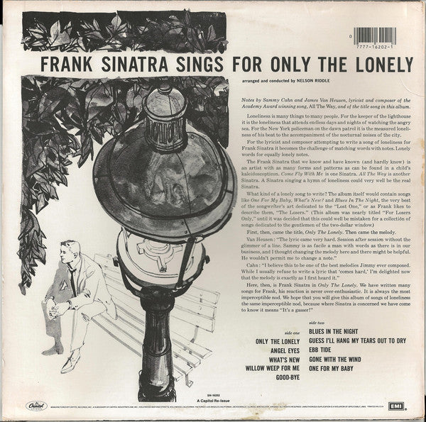 Frank Sinatra : Frank Sinatra Sings For Only The Lonely (LP, Album, RE)