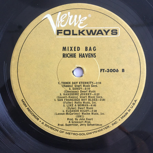 Richie Havens : Mixed Bag (LP, Album, Mono)
