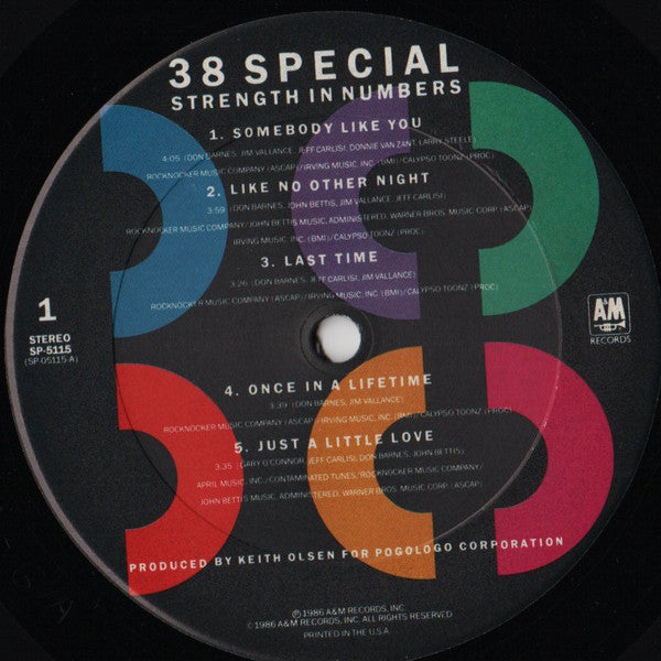 38 Special (2) : Strength In Numbers (LP, Album, Club, Car)