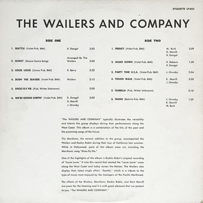 The Wailers (2) With Rockin' Robin Roberts, The Marshans, Kent Morrill : The Wailers And Company (LP, Album, Mono)