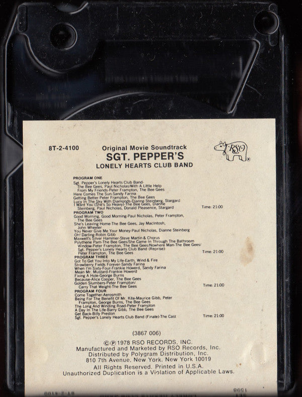 Various : Sgt. Pepper's Lonely Hearts Club Band (8-Trk, Album)
