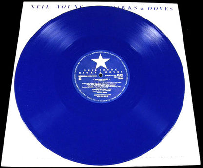 Neil Young : Hawks & Doves (12", Single, Mono, Promo, Blu)