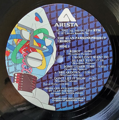 The Alan Parsons Project : I Robot (LP, Album, Ter)