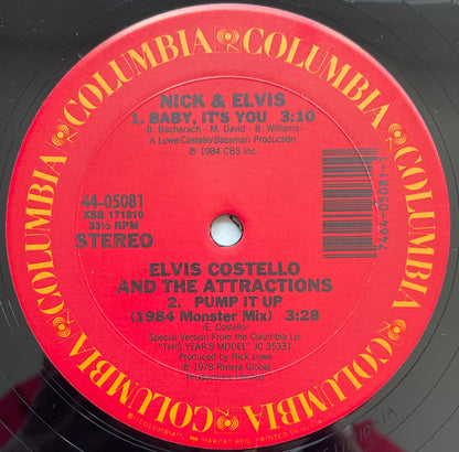 Elvis Costello & The Attractions : The Only Flame In Town (12", Single, Pit)