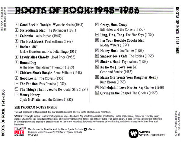 Various : Roots Of Rock: 1945-1956 (CD, Comp, RM)
