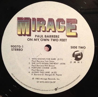 Paul Barrere : On My Own Two Feet (LP, Album, SP )