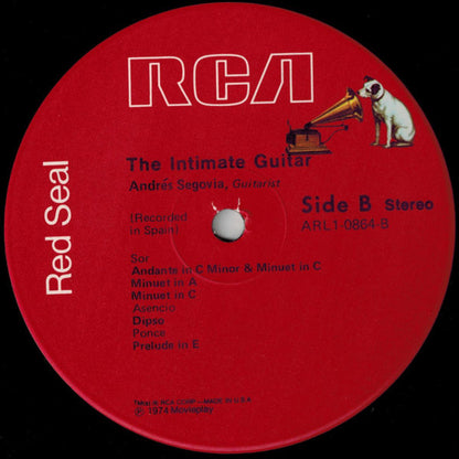 Andrés Segovia : The Intimate Guitar (LP, Album, RP, Ind)