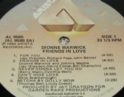 Dionne Warwick : Friends In Love (LP, Album)