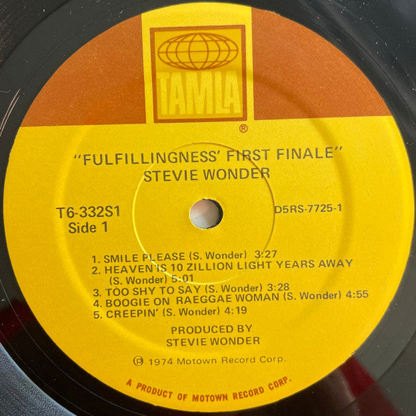 Stevie Wonder : Fulfillingness' First Finale (LP, Album, Sup)