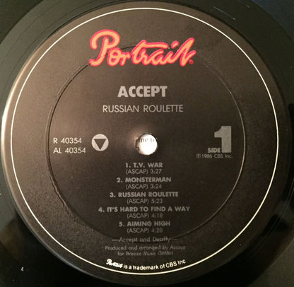 Accept : Russian Roulette (LP, Album)