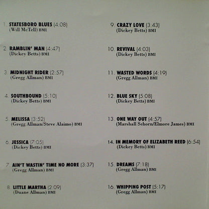 The Allman Brothers Band : A Decade Of Hits 1969-1979 (CD, Comp)