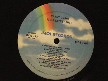 Patsy Cline : 12 Greatest Hits (LP, Comp, Club, RE)