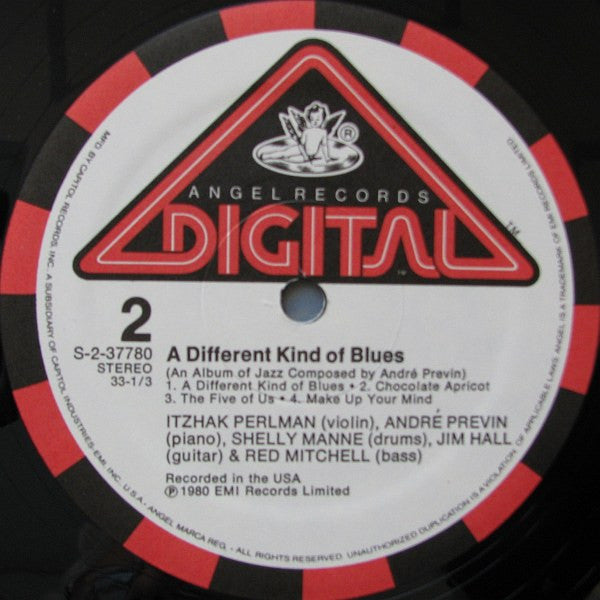Itzhak Perlman, André Previn, Shelly Manne, Jim Hall, Red Mitchell : A Different Kind Of Blues (An Album Of Jazz Composed By André Previn) (LP, Album)