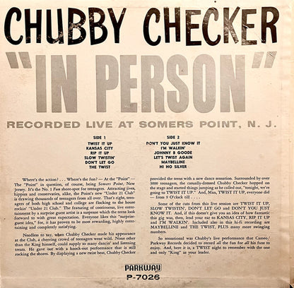 Chubby Checker : Chubby Checker "In Person" (LP, Mono)