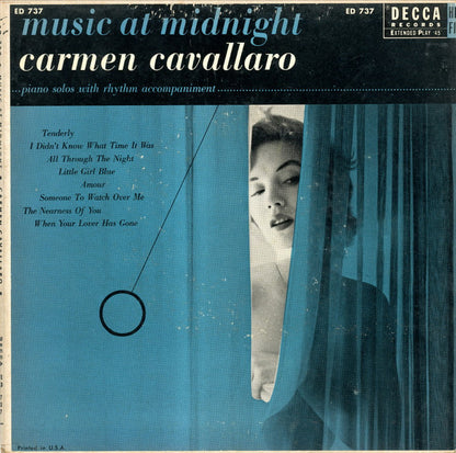 Carmen Cavallaro : Music At Midnight (7", EP, Gat)