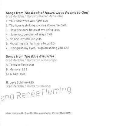 Brad Mehldau and Renée Fleming : Love Sublime (CD, Album, O-c)