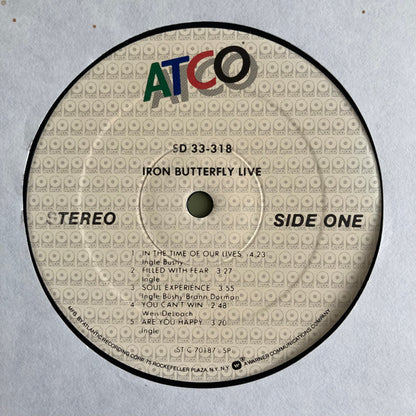 Iron Butterfly : Live (LP, Album, RE, Spe)