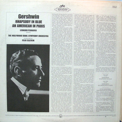 George Gershwin - Leonard Pennario - Felix Slatkin And The Hollywood Bowl Symphony Orchestra : Rhapsody In Blue / An American In Paris (LP)