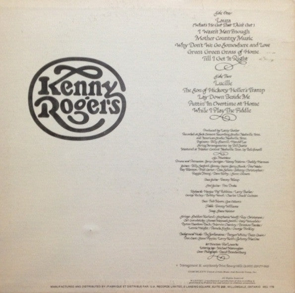 Kenny Rogers : Kenny Rogers (LP, Album)
