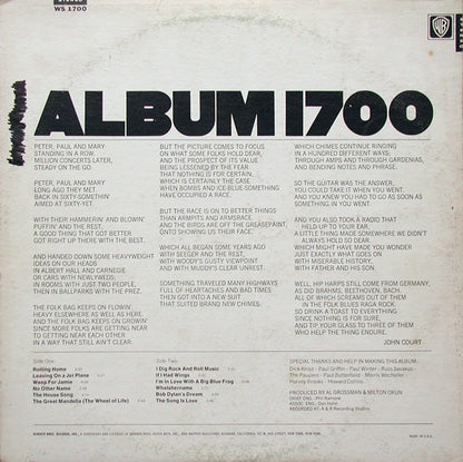 Peter, Paul & Mary : Album 1700 (LP, Album)