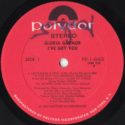 Gloria Gaynor : I've Got You (LP, Album, P/Mixed, All)