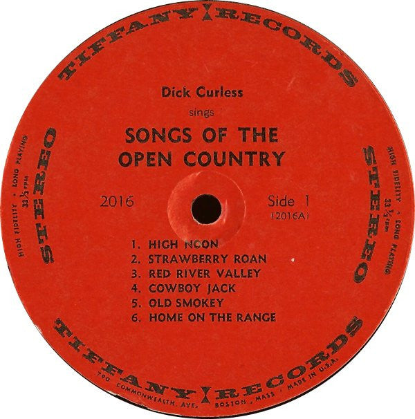 Dick Curless : Songs Of The Open Country (LP, Album)