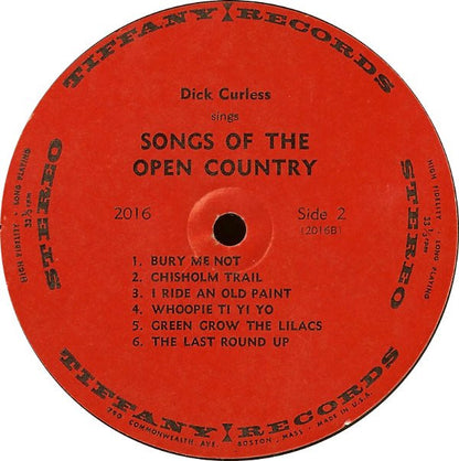 Dick Curless : Songs Of The Open Country (LP, Album)