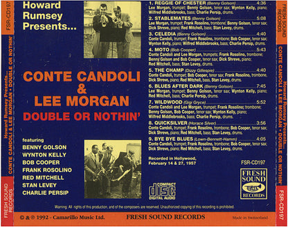 Howard Rumsey Presents... Conte Candoli & Lee Morgan : Double Or Nothin' (CD, Album, RE)