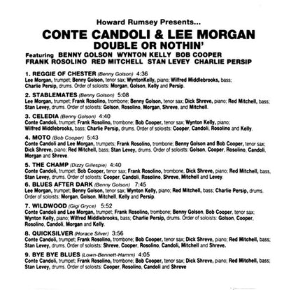 Howard Rumsey Presents... Conte Candoli & Lee Morgan : Double Or Nothin' (CD, Album, RE)