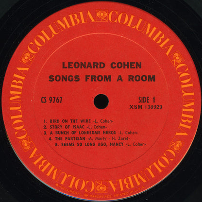 Leonard Cohen : Songs From A Room (LP, Album, RE)
