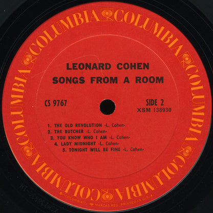 Leonard Cohen : Songs From A Room (LP, Album, RE)